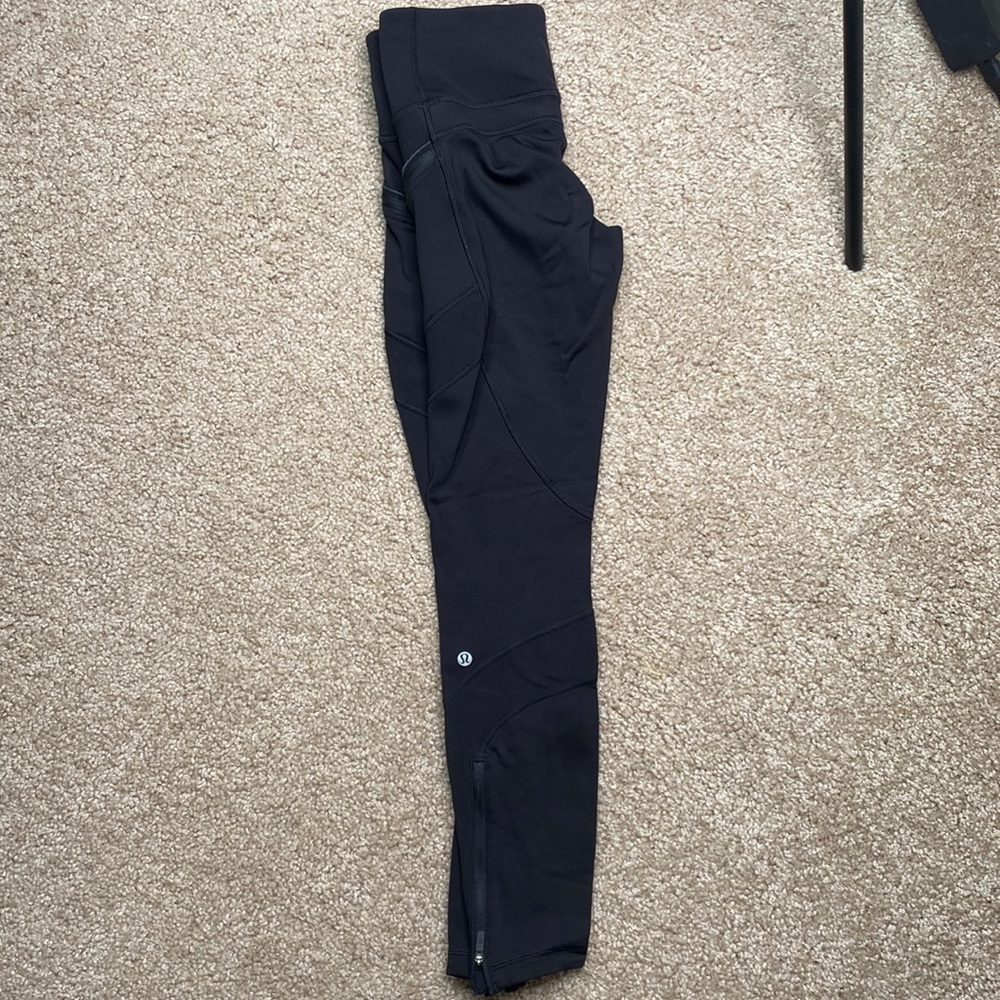 25” fleece lined lululemon running leggings